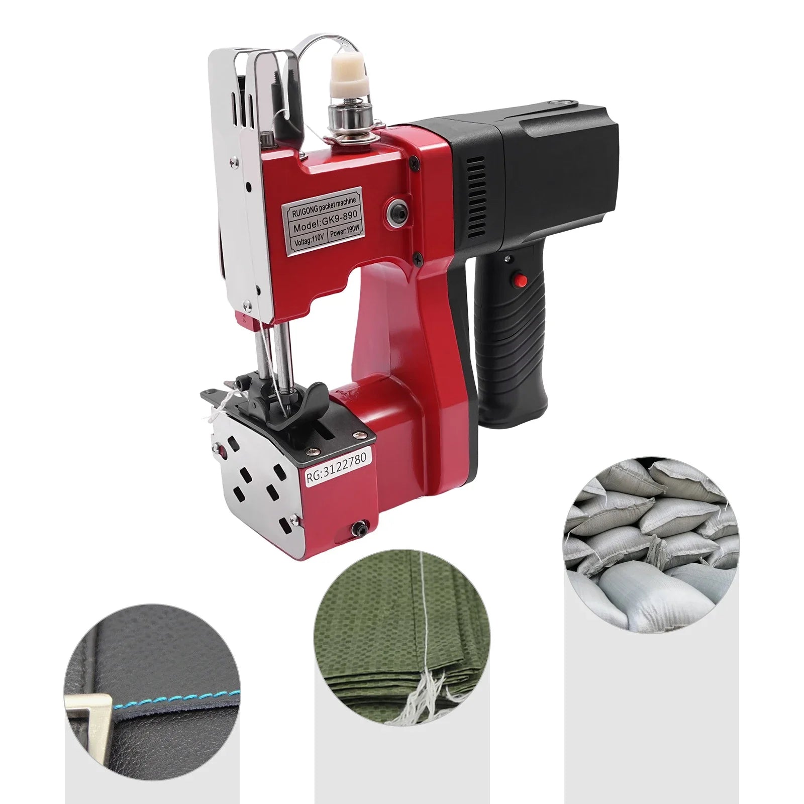 Portable Electric Bag Stitching Closer Leather and Canvas Sewing Machine