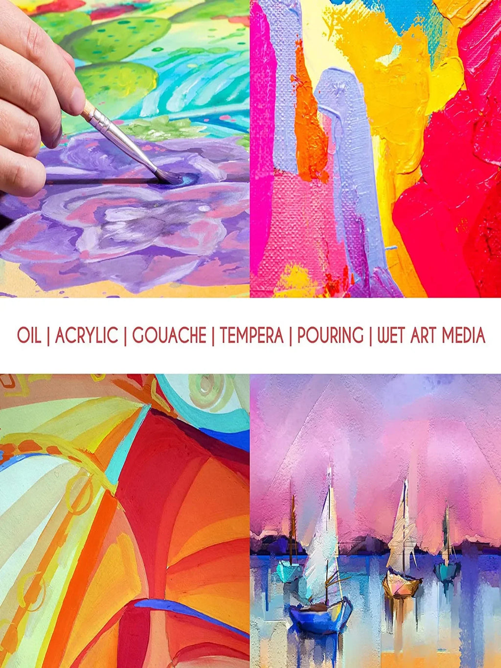 8x10" Inch 100% Cotton Canvas Boards for Acrylic & Oil Paint
