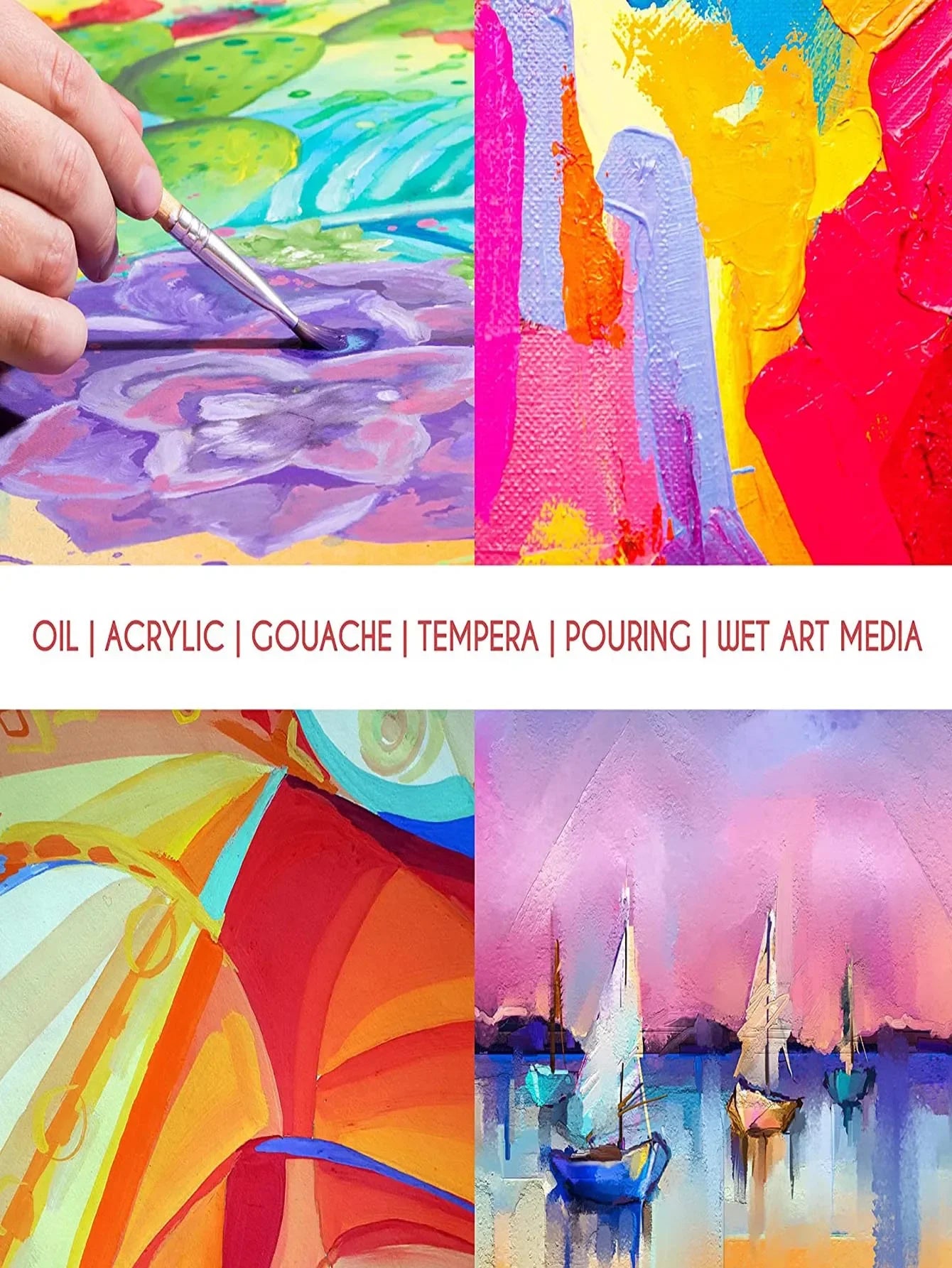 8x10" Inch 100% Cotton Canvas Boards for Acrylic & Oil Paint