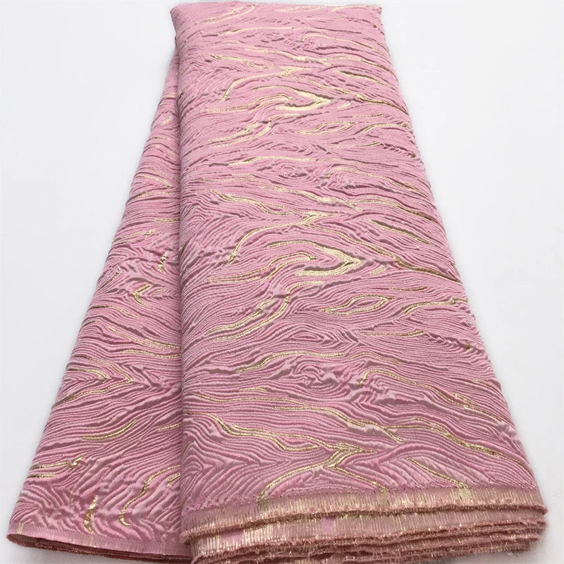 Luxury Africa Nigerian Brocade Lace Fabric for Evening Prom Luxury Women Dresses