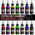 7 Colors Semi - Permanent Tattoo Body Ink  Art Pigment Professional Paint