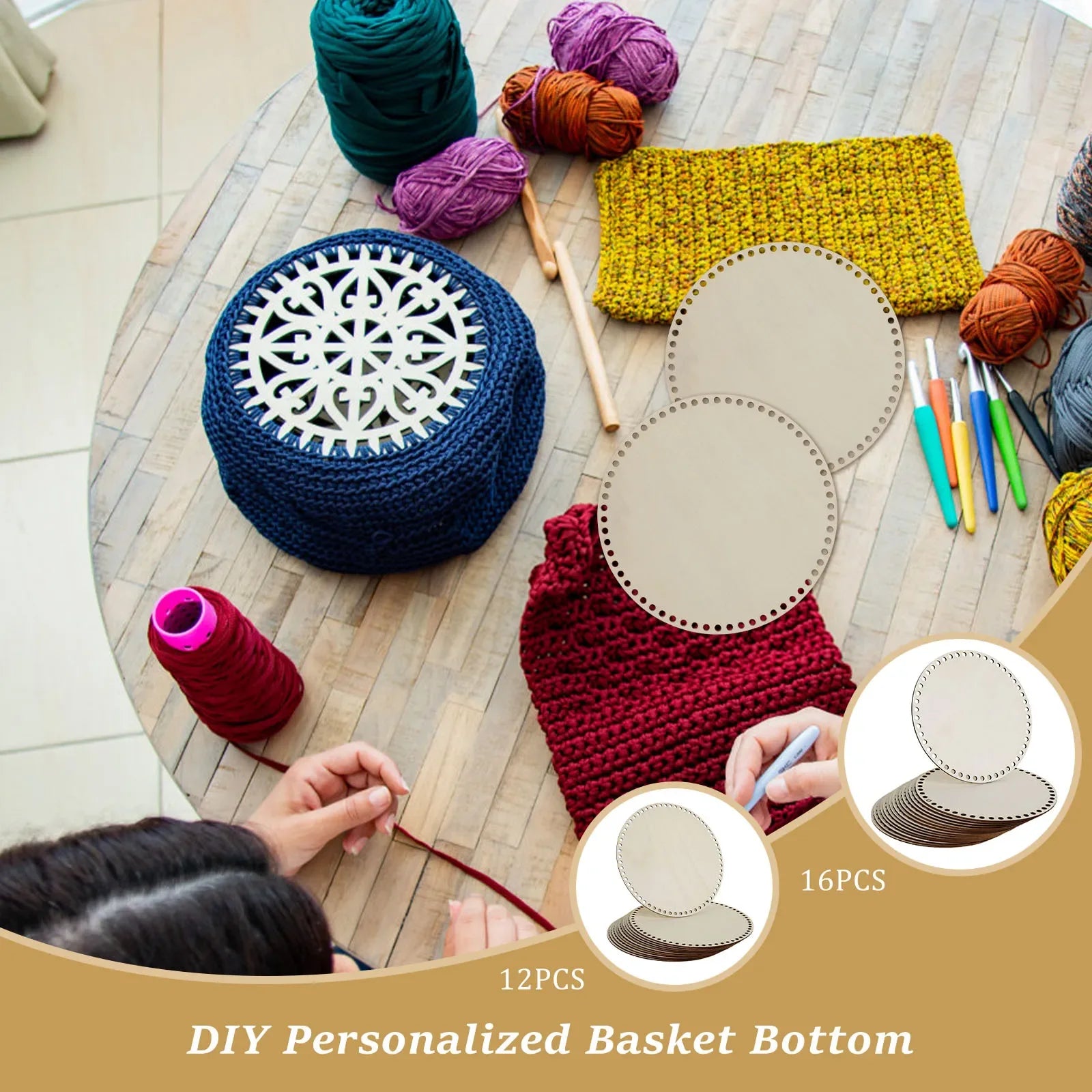 Wood Bag Bases for Crochet Bag & Crafts