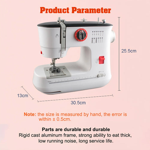 12 Stitches Electric Sewing Machine Mini Double Thread