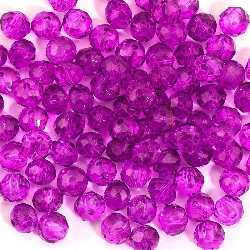 Faceted Glass Round Beads for Jewelry Making