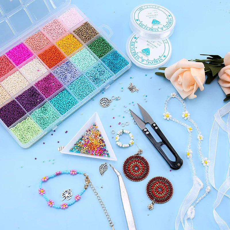 Bead Set With Organizer Box For Jewelry Making