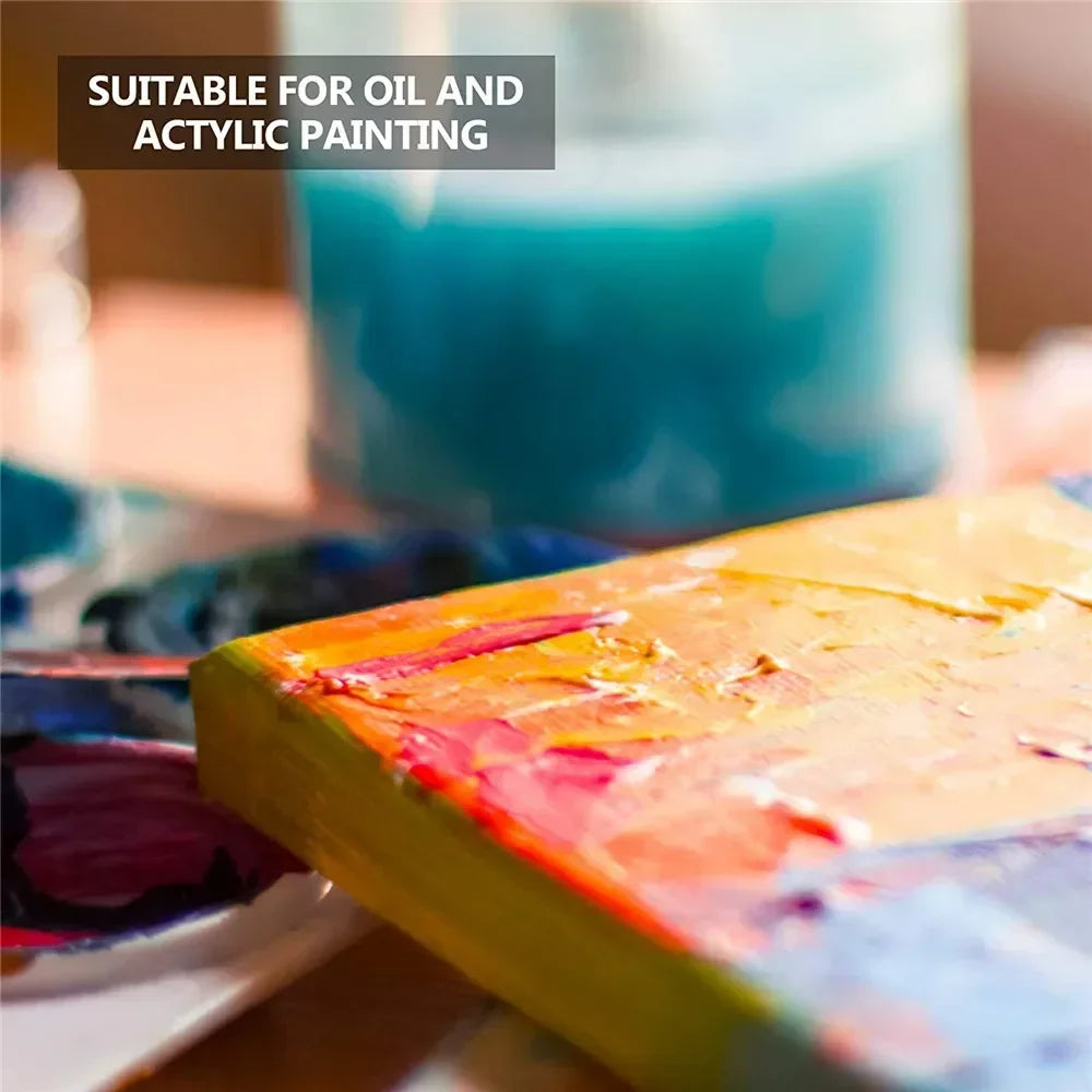 4pcs/pack Professional Stretched 100% Cotton Canvases For Acrylic Pouring Oil Paint Dry & Wet Art Media