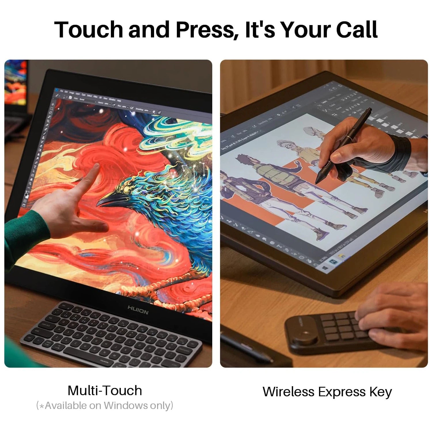 Graphics Tablets Monitor 27 Inch 4K Dual  Pen Display Finger Multi-touch Screen