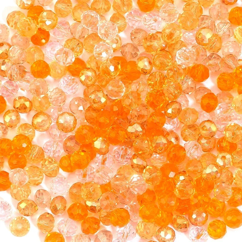 Faceted Glass Round Beads for Jewelry Making