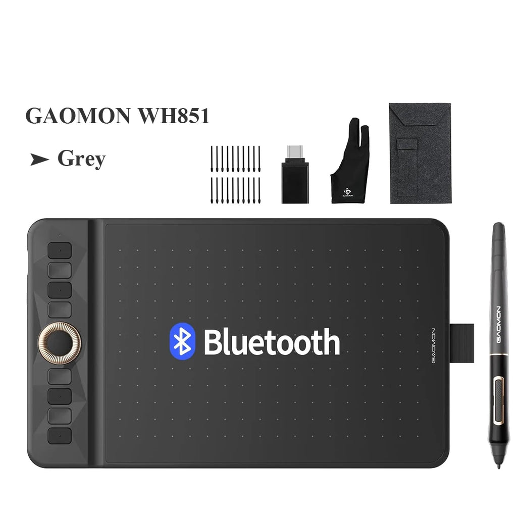 Wireless Graphics Tablet Bluetooth Levels Pen Pressure 8x5 Inch Drawing Tablet Android Supported