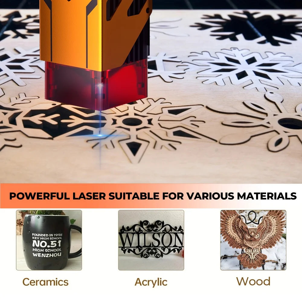 Ultra-thin Laser Cutting Engraving Machine Control For Acrylic Wood Glass Ceramic
