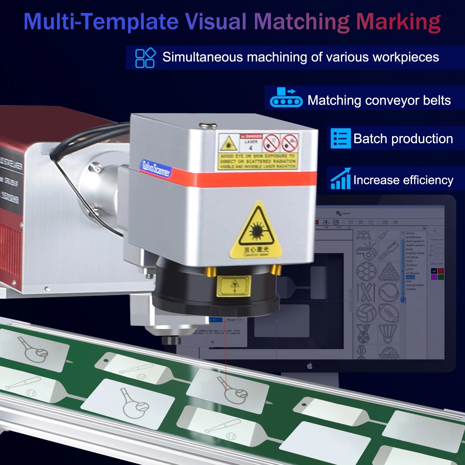 15W UV CCD Laser Marking Machine Automatic Visual Positioning Maker Camera Laser Engraver for Metal Plastic Glass
