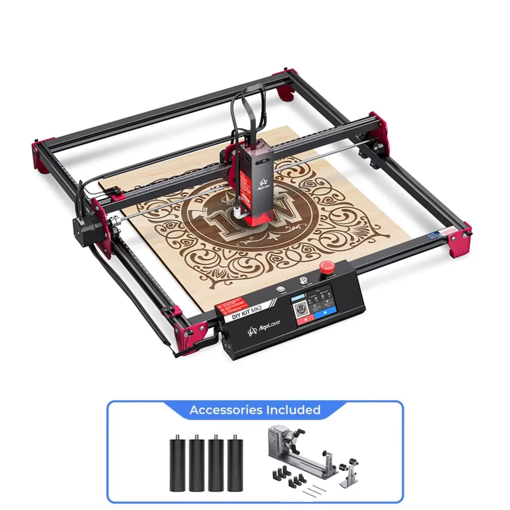 Metal & Wood Laser Cutter Engraver 3.5” Touch Scree Phone & WIFI