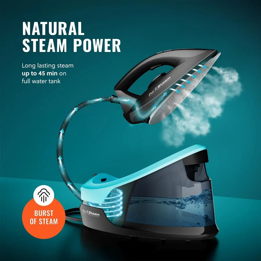 Ceramic Soleplate Steam Iron Fast Heat Up Self-Clean