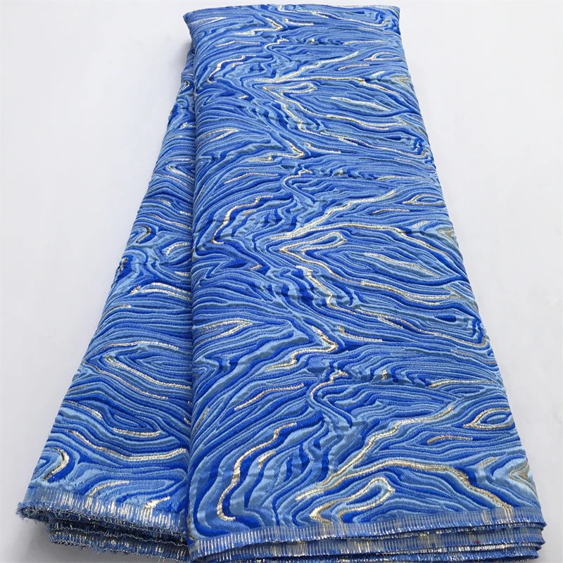 Luxury Africa Nigerian Brocade Lace Fabric for Evening Prom Luxury Women Dresses