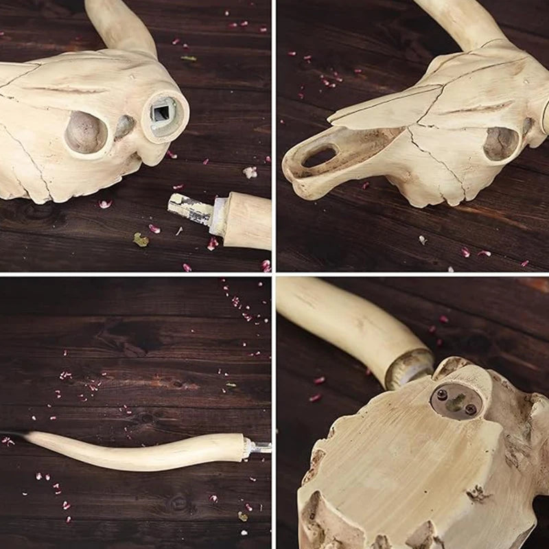 Modern Bull Head Wall Hanging Decoration, Built-in Hanging Design, Realistic  Longhorn Skull