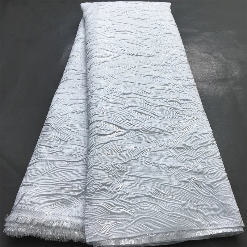 Luxury Africa Nigerian Brocade Lace Fabric for Evening Prom Luxury Women Dresses