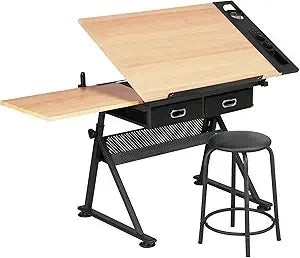 adjustable height artistic desk for drafting, sketching, and watercolor art