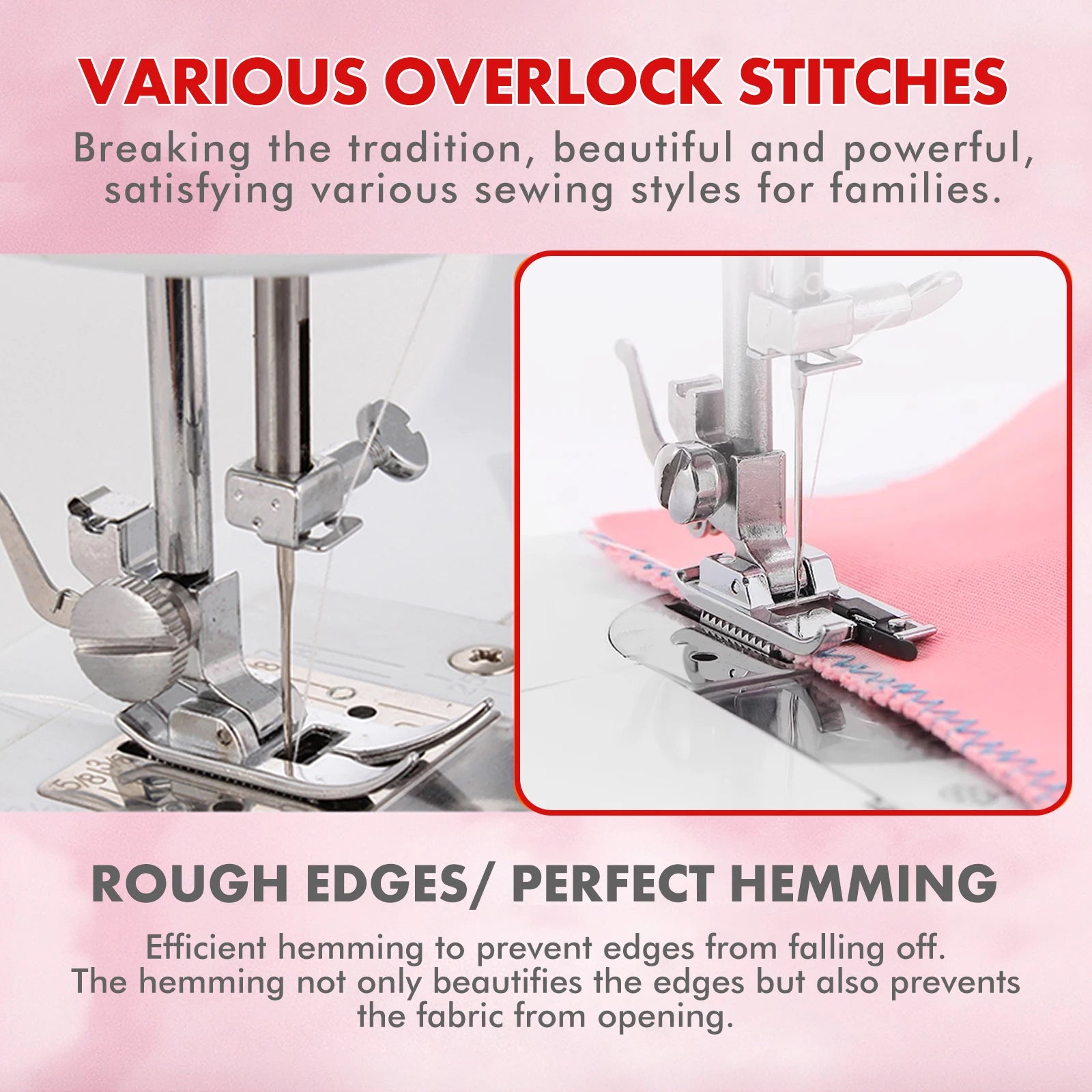 Multifunctional Mini Sewing Machine 12 Stitches Electric  with Foot Pedal