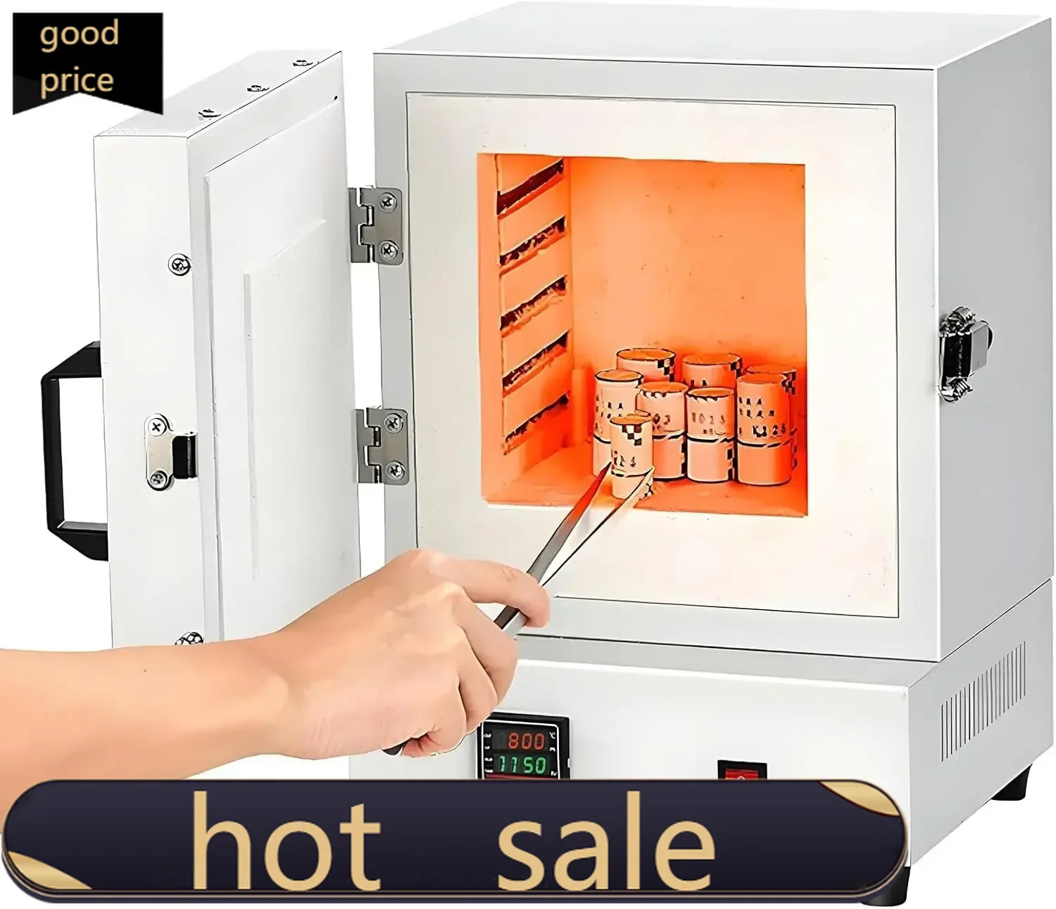 Electric Kiln for Jewelry Making, Metal Casting, Pottery Glazing,2000w Electric Ceramic Laboratory Mu