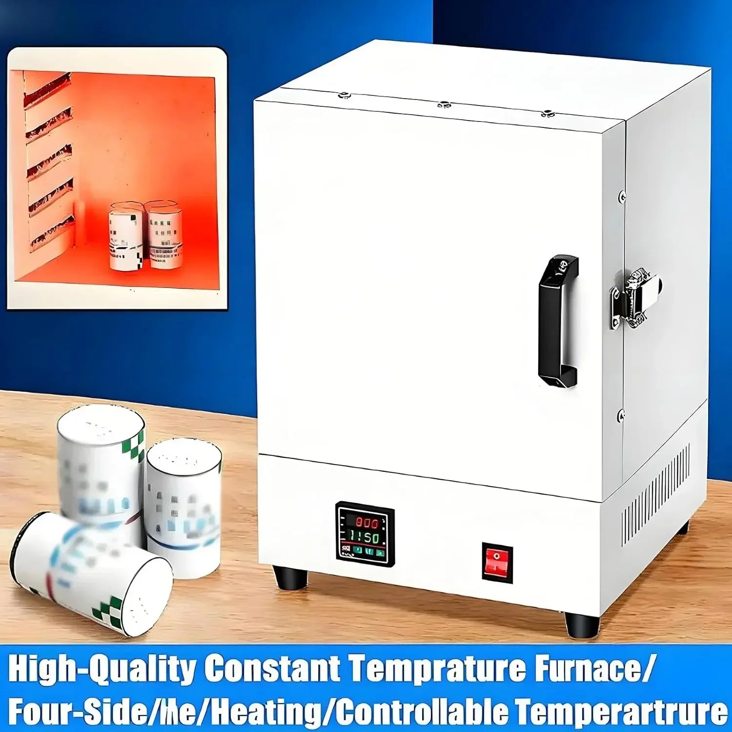 Electric Kiln for Jewelry Making, Metal Casting, Pottery Glazing,2000w Electric Ceramic Laboratory Mu