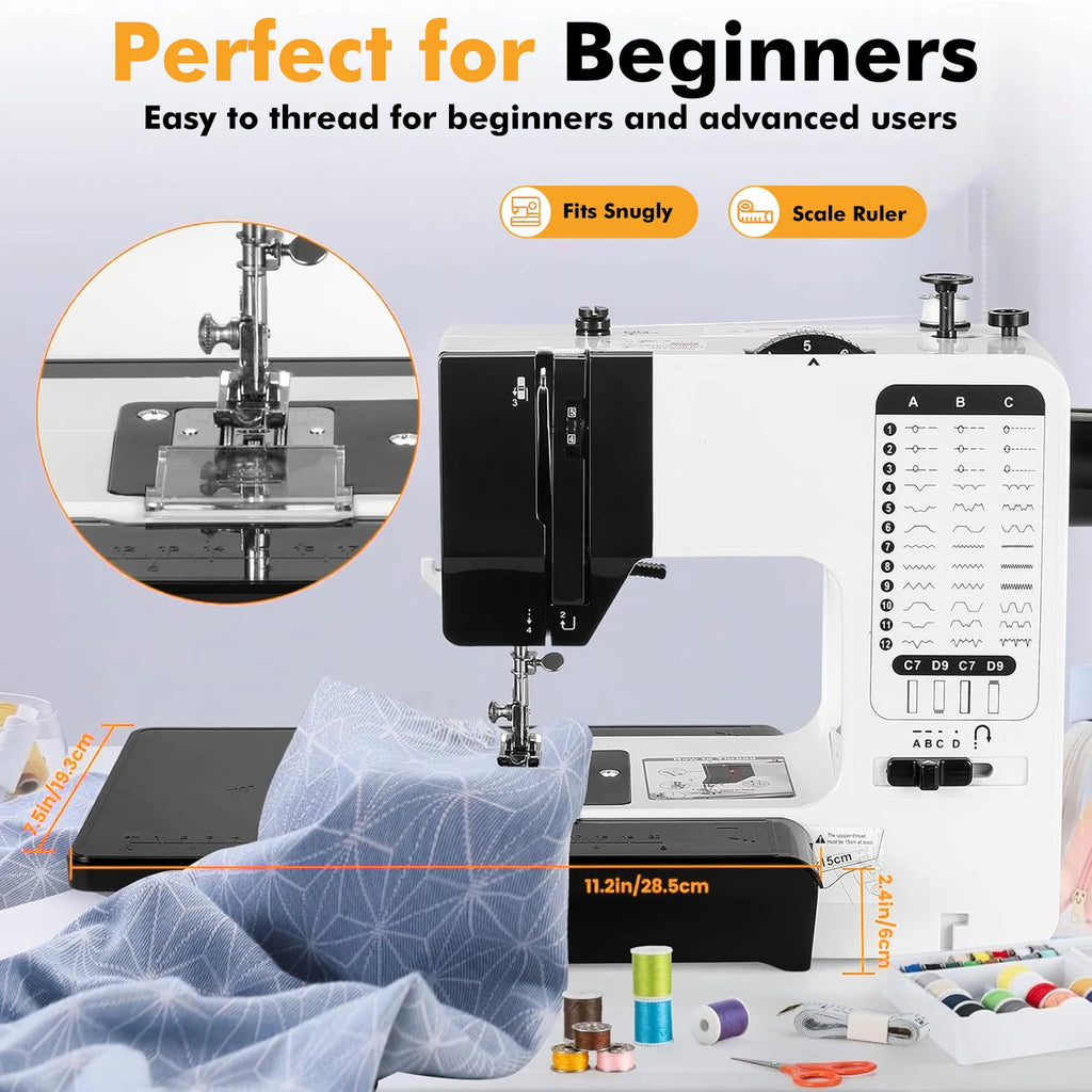 12 Stitch Mini Sewing Machine with Sewing Table and 113PCS Sewing Kit