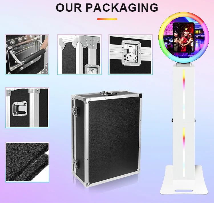 12.9' iPad Wedding Photo Booth with Ring Light for events