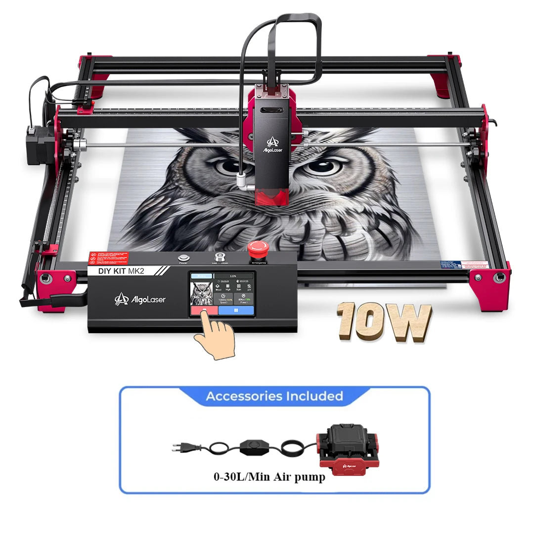 Metal & Wood Laser Cutter Engraver 3.5” Touch Scree Phone & WIFI