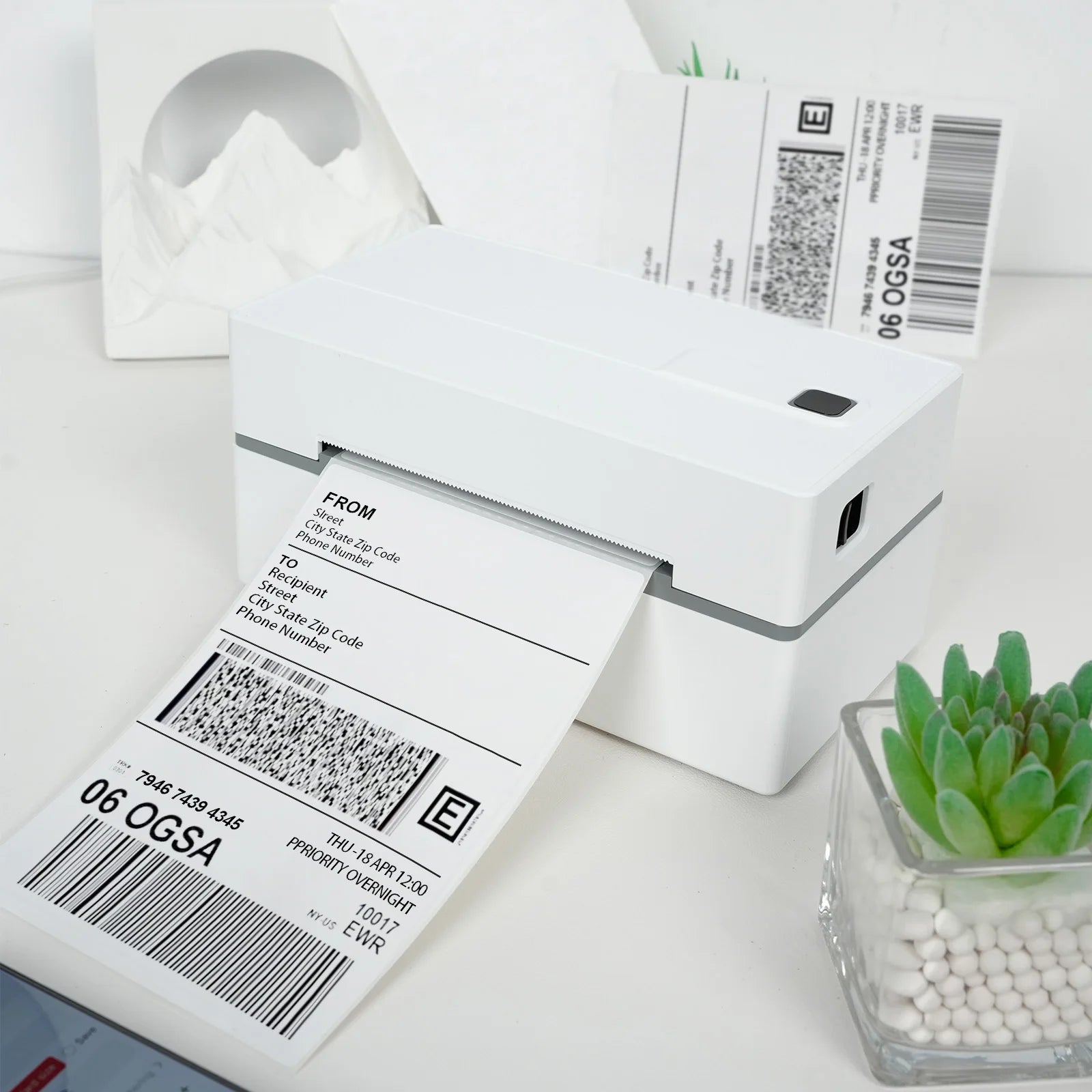 Portable Thermal Label Printer USB Bluetooth
