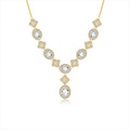 18K Gold Plated S925 Silver 14MM Moissanite V-Neck Necklace