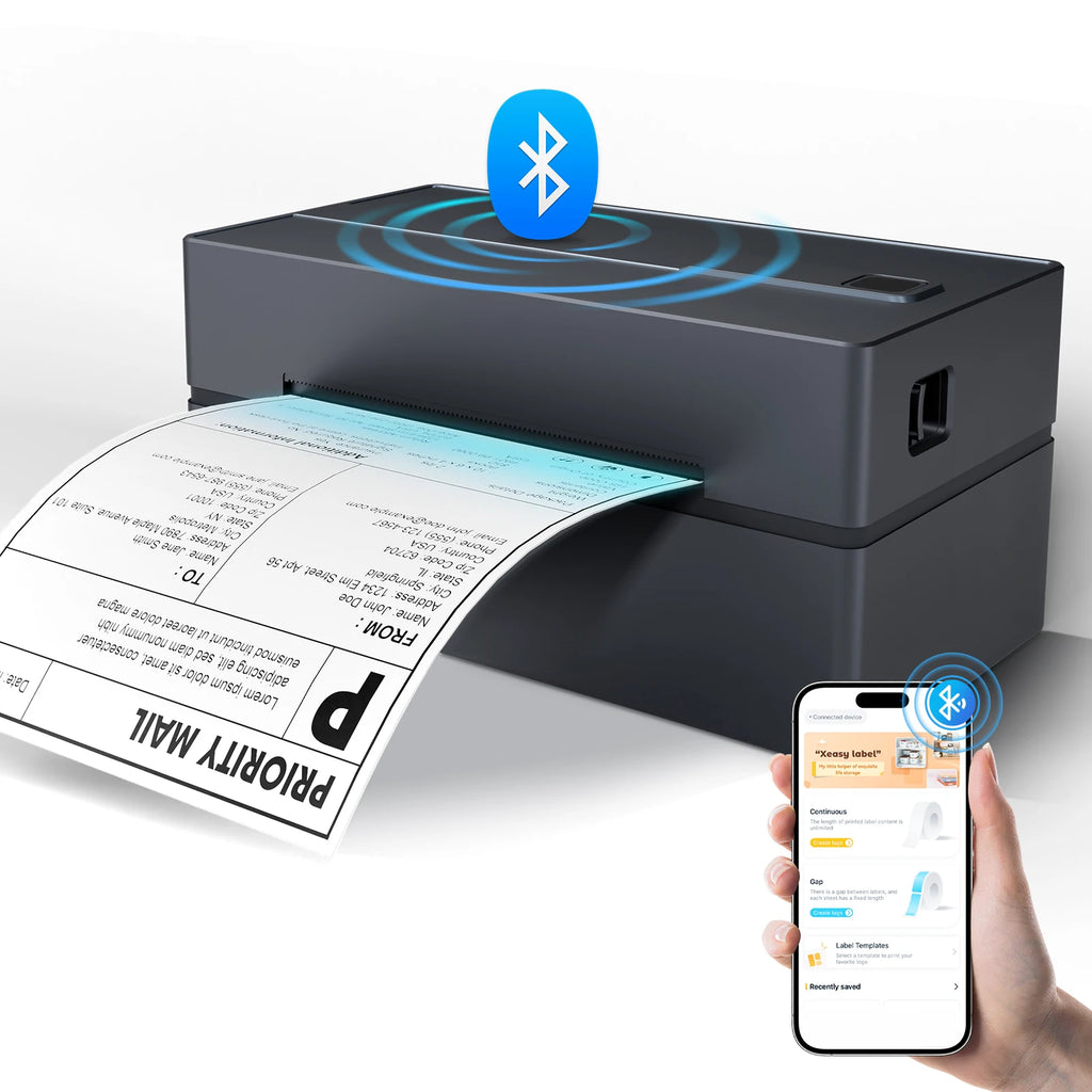 Portable Thermal Label Printer USB Bluetooth