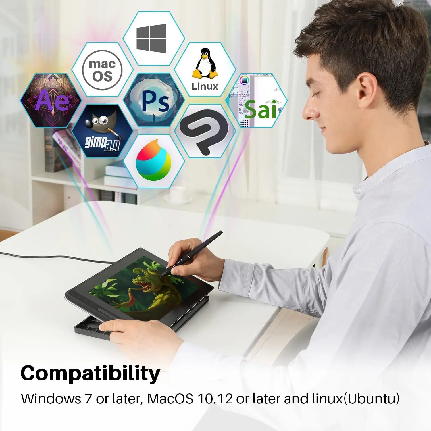 Graphics Tilt Support Tablet Screen  Battery-Free Drawing Pen