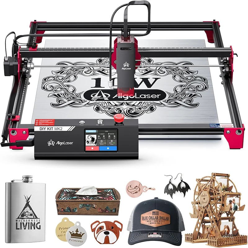 Metal & Wood Laser Cutter Engraver 3.5” Touch Scree Phone & WIFI